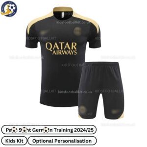 P^_^SG Training Kids Football Kit 2024_25 (No Socks) – Black